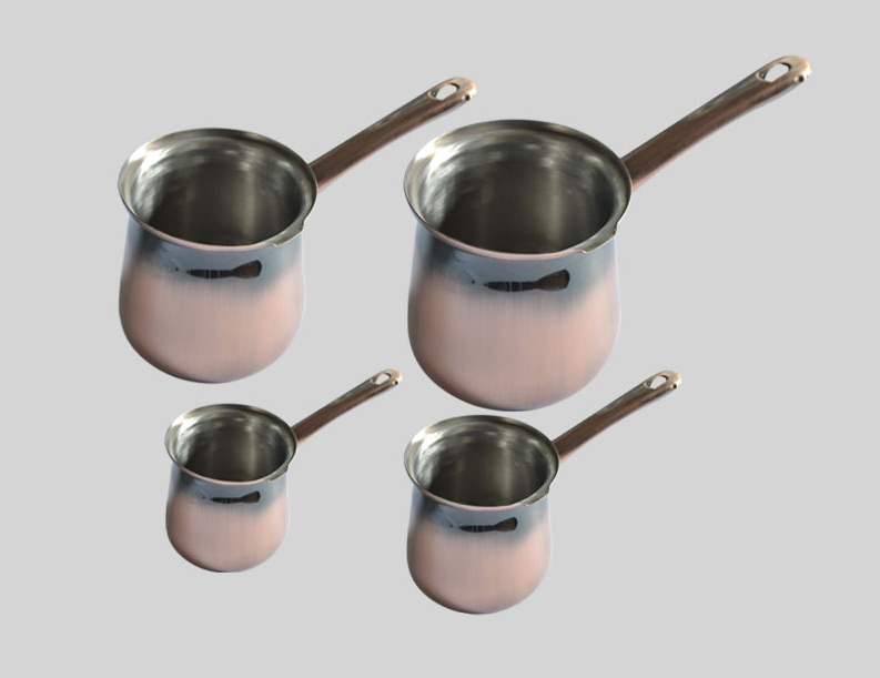 Set of four straight milk pot